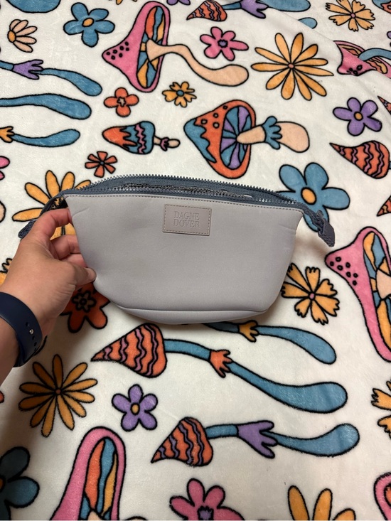 Dagne Dover Handbags - Dagne Dover Gray Neoprene Zip Pouch